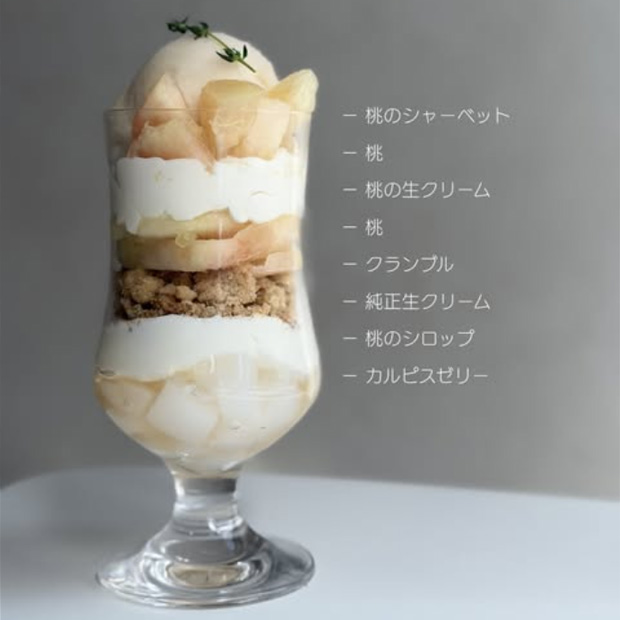 ⁡7月2日start… 「桃パフェ🍑」